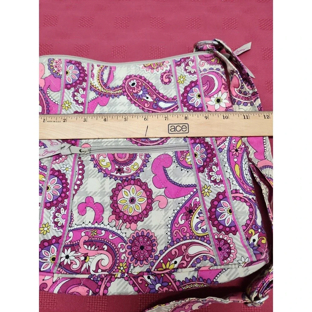 Vera Bradley Hipster Crossbody Bag Paisley Meets Plaid Adjustable Strap Retired